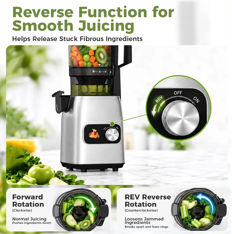 PSIIDAN Cold Press Juicer Twist Knob Control